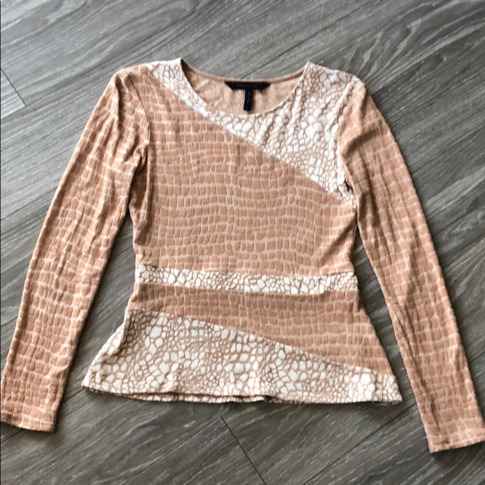 BCBG fitted peplum sweater